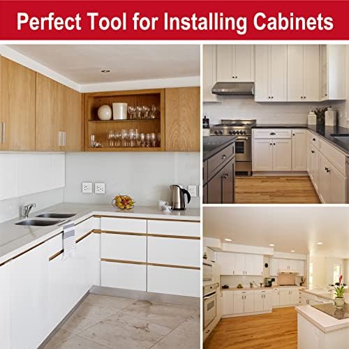 Cabinet Clamps, Cabinet Installation Cabinetry Clamps Face Frame Clamps Tools with Two Side Screws and Alignment Plate, 2 Pack, Up to 440 lbs Load Capacity, Red