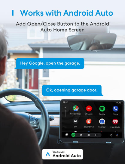 meross Smart Garage Door Opener Remote, Compatible with Apple HomeKit, Siri, CarPlay, Alexa, Google, SmartThings, and Android, Universal WiFi Garage Door Controller, App + Voice Control, No Hub Needed