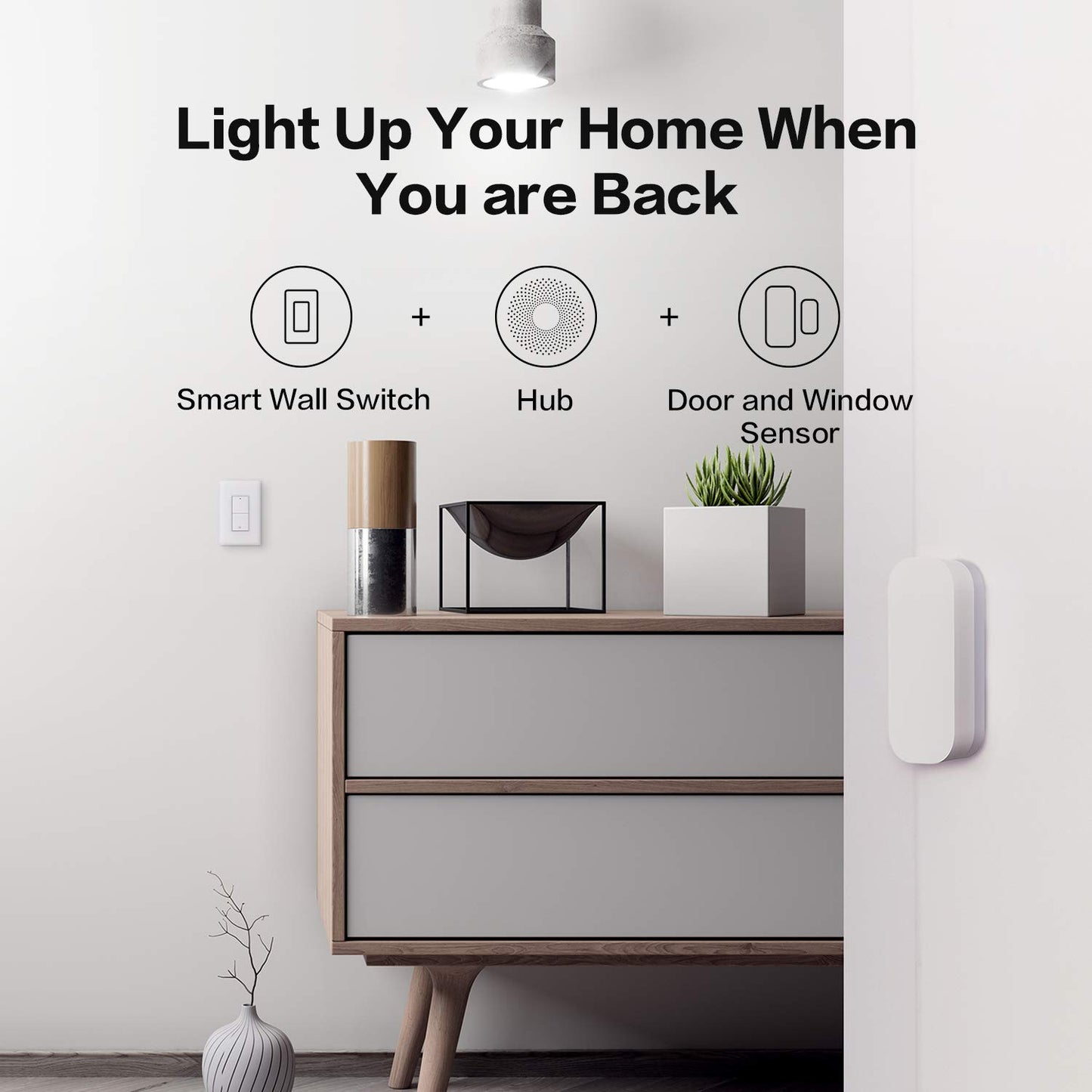 Aqara Smart Light Switch (No Neutral, Single Rocker), Requires AQARA HUB, Zigbee Light Switch, Remote Control and Smart Home Automation, Compatible with HomeKit, Google, Works with Alexa, SmartThings