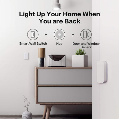 Aqara Smart Light Switch (No Neutral, Single Rocker), Requires AQARA HUB, Zigbee Light Switch, Remote Control and Smart Home Automation, Compatible with HomeKit, Google, Works with Alexa, SmartThings
