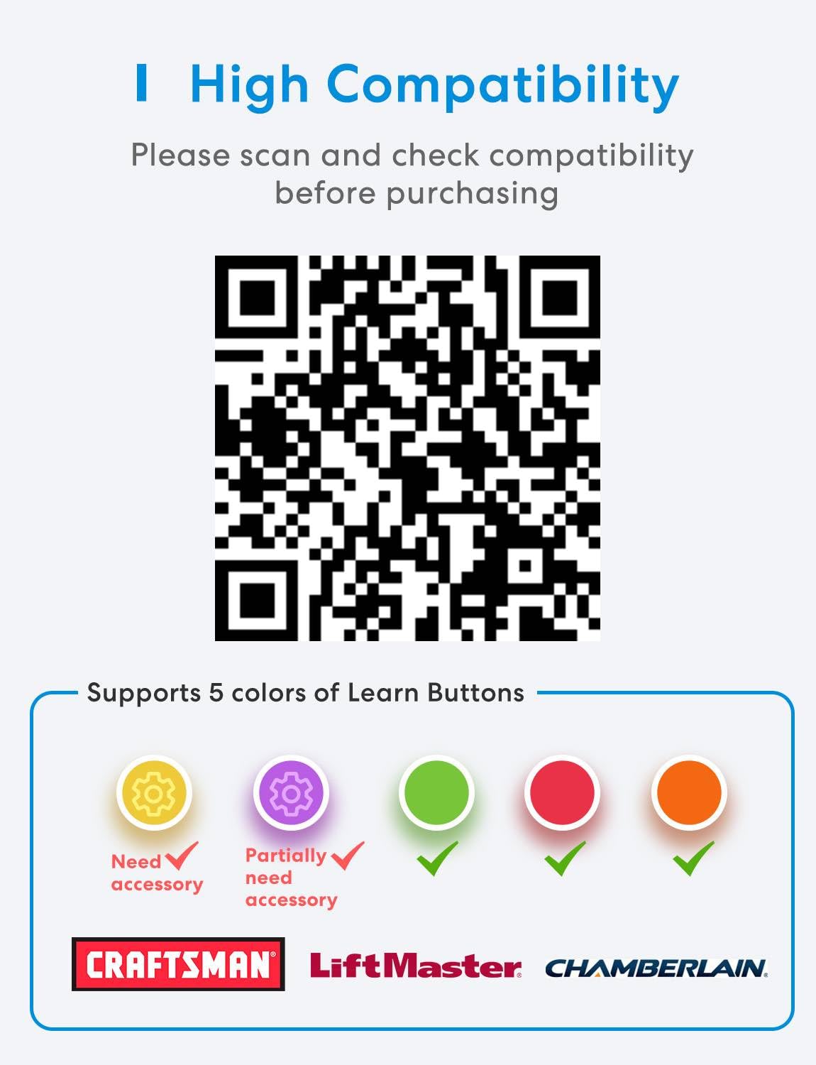meross Smart Garage Door Opener Remote, Compatible with Apple HomeKit, Siri, CarPlay, Alexa, Google, SmartThings, and Android, Universal WiFi Garage Door Controller, App + Voice Control, No Hub Needed