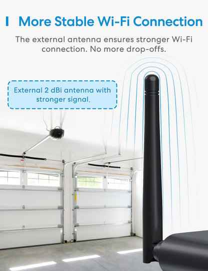 meross Smart Garage Door Opener Remote, Compatible with Apple HomeKit, Siri, CarPlay, Alexa, Google, SmartThings, and Android, Universal WiFi Garage Door Controller, App + Voice Control, No Hub Needed