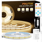 PAUTIX COB LED Strip Light 32.8ft,LED Lights UL-Listed Daylight White 6000K Strip Lights with RF Remote,Dimmable Super Bright 24V Cool White Natural White LED Tape Lights,Cabinet Office Lighting