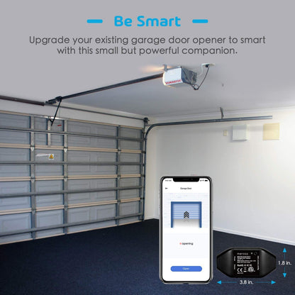 meross Smart Garage Door Opener Remote, Compatible with Apple HomeKit, Siri, CarPlay, Alexa, Google, SmartThings, and Android, Universal WiFi Garage Door Controller, App + Voice Control, No Hub Needed