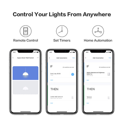 Aqara Smart Light Switch (No Neutral, Single Rocker), Requires AQARA HUB, Zigbee Light Switch, Remote Control and Smart Home Automation, Compatible with HomeKit, Google, Works with Alexa, SmartThings