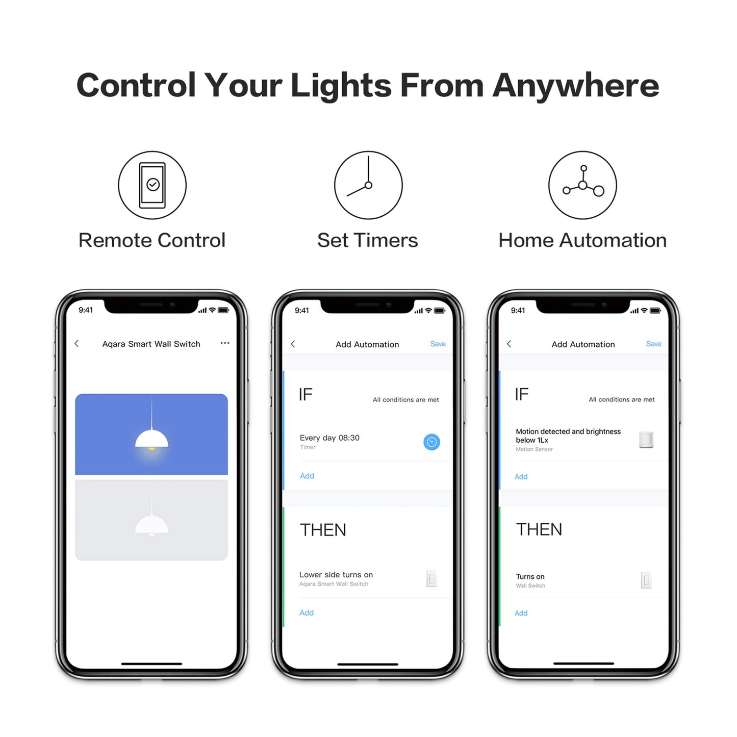 Aqara Smart Light Switch (No Neutral, Single Rocker), Requires AQARA HUB, Zigbee Light Switch, Remote Control and Smart Home Automation, Compatible with HomeKit, Google, Works with Alexa, SmartThings