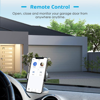 meross Smart Garage Door Opener Remote, Compatible with Apple HomeKit, Siri, CarPlay, Alexa, Google, SmartThings, and Android, Universal WiFi Garage Door Controller, App + Voice Control, No Hub Needed