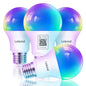 Linkind Matter Smart Light Bulb,1600LM 100W Smart Bulbs Work with Alexa/Apple Home/Google Home/SmartThings, RGBTW LED Color Changing Bulbs Music Sync, 2.4GHz Wi-Fi Light Bulbs LED 11W, A21 E26, 2Pack