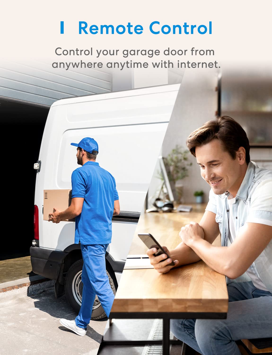 meross Smart Garage Door Opener Remote, Compatible with Apple HomeKit, Siri, CarPlay, Alexa, Google, SmartThings, and Android, Universal WiFi Garage Door Controller, App + Voice Control, No Hub Needed