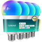 Linkind Matter Smart Light Bulb,1600LM 100W Smart Bulbs Work with Alexa/Apple Home/Google Home/SmartThings, RGBTW LED Color Changing Bulbs Music Sync, 2.4GHz Wi-Fi Light Bulbs LED 11W, A21 E26, 2Pack