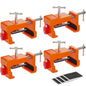 Cabinet Clamps, Cabinet Installation Cabinetry Clamps Face Frame Clamps Tools with Two Side Screws and Alignment Plate, 2 Pack, Up to 440 lbs Load Capacity, Red