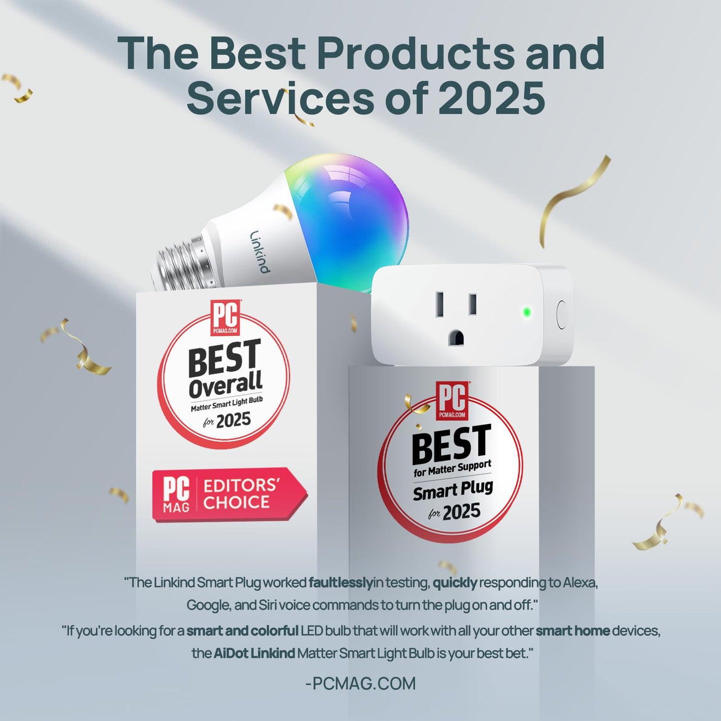 Linkind Matter Smart Light Bulb,1600LM 100W Smart Bulbs Work with Alexa/Apple Home/Google Home/SmartThings, RGBTW LED Color Changing Bulbs Music Sync, 2.4GHz Wi-Fi Light Bulbs LED 11W, A21 E26, 2Pack