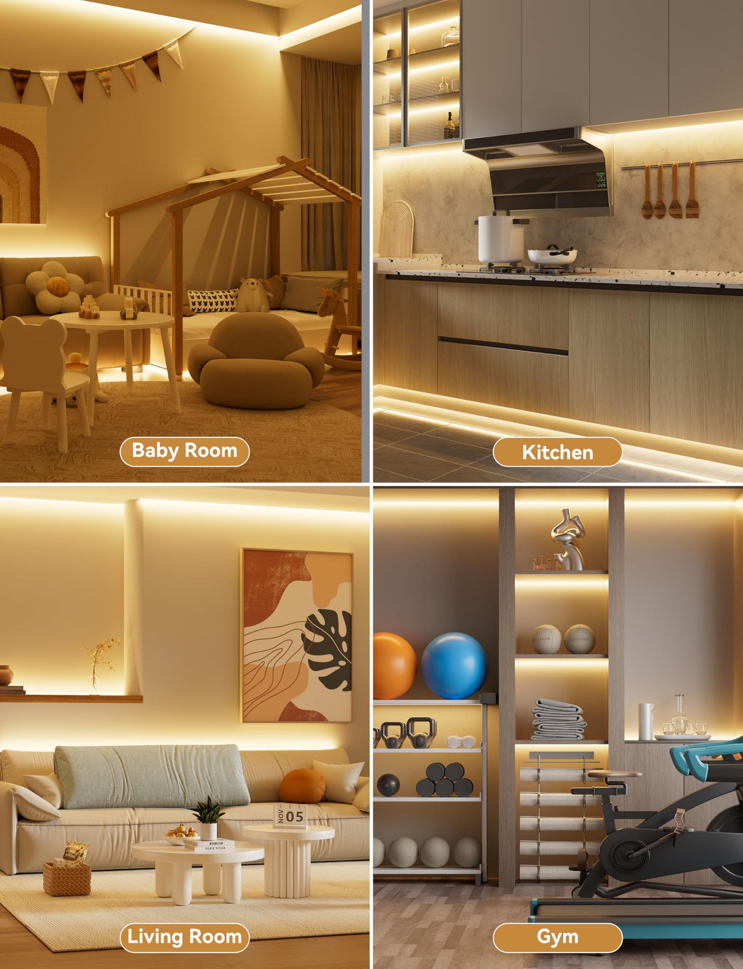 PAUTIX COB LED Strip Light 32.8ft,LED Lights UL-Listed Daylight White 6000K Strip Lights with RF Remote,Dimmable Super Bright 24V Cool White Natural White LED Tape Lights,Cabinet Office Lighting