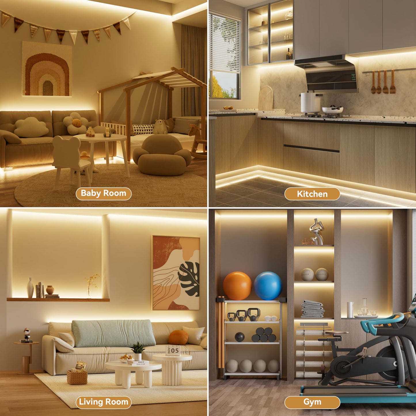 PAUTIX COB LED Strip Light 32.8ft,LED Lights UL-Listed Daylight White 6000K Strip Lights with RF Remote,Dimmable Super Bright 24V Cool White Natural White LED Tape Lights,Cabinet Office Lighting