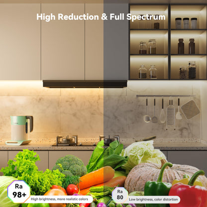 PAUTIX COB LED Strip Light 32.8ft,LED Lights UL-Listed Daylight White 6000K Strip Lights with RF Remote,Dimmable Super Bright 24V Cool White Natural White LED Tape Lights,Cabinet Office Lighting