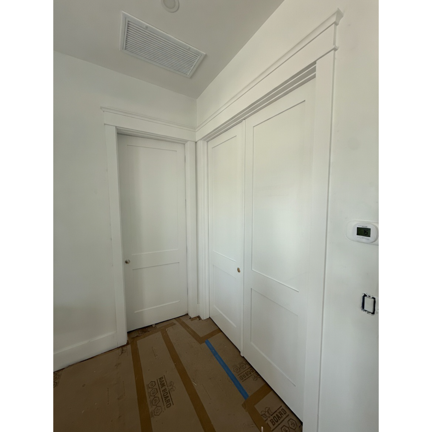 French doors with bended custom trim